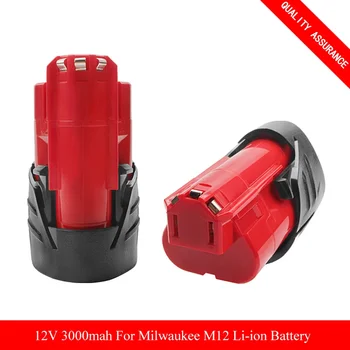12 В 3 Ач Аккумуляторная батарея для аккумуляторных инструментов Milwaukee M12 48-11-2402 48-11-2411 48-11-2401 Сменные батареи MIL-12A-LI