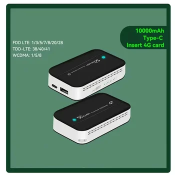Оригинальная и новая мобильная точка доступа 4G WiFi Type-C 10000 мАч Power Bank 150 Мбит/с 4G LTE Cat4 Портативный маршрутизатор MiFi со слотом для SIM-карты
