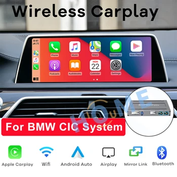 Беспроводная коробка автоинтерфейса CarPlay MMI Android для системы CIC BMW E60 E70 E71 E84 F01 F02 F07 F10 F11 F25 F26 F30