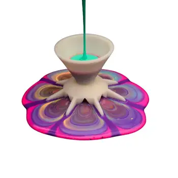  Раздельная чашка для заливки краски Мини 7-ножка Воронка Раздельная чашка для заливки акриловой краски своими руками Изготовление заливки Принадлежности для рисования Цветок
