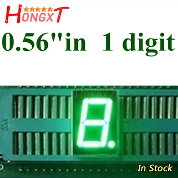 7 Сегмент Чисто зеленый светодиодный дисплей 0,56 дюйма 1-битная цифровая трубка Пластиковый металлический общий анод (трубка Никси)