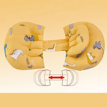  Регулируемая ширина хлопковой подушки для беременных женщин Боковая подушка для сна Мультфильм Подушка для защиты талии беременных женщин Подушка для поддержки живота