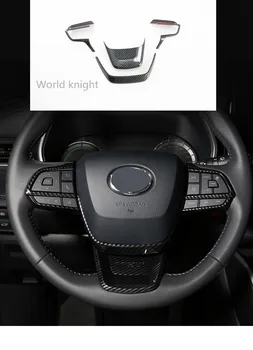  Крышка панели рулевого колеса из углеродного волокна Вставка облицовки Вставка значка Молдинг Гарнир для Toyota Highlander XU70 2021 2022