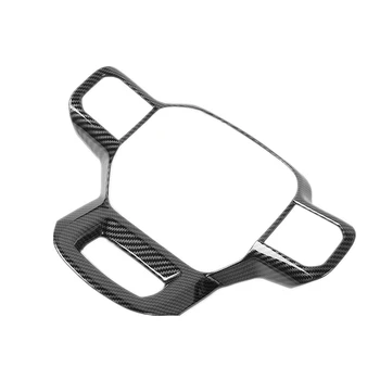  Накладка рамы рулевого колеса автомобиля ABS Trim для Ford F150 F-150 2021 2022 Аксессуары для интерьера, узор из углеродного волокна