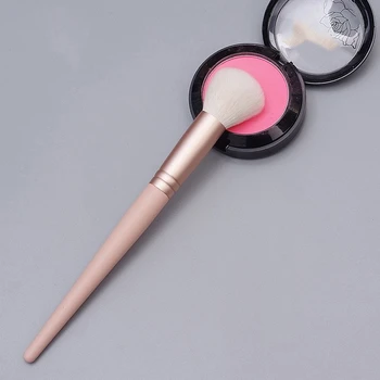 Blush Brush Contour Натуральная козья шерсть Розовый многофункциональный консилер Тональный крем Кисти для макияжа Бьюти-инструменты