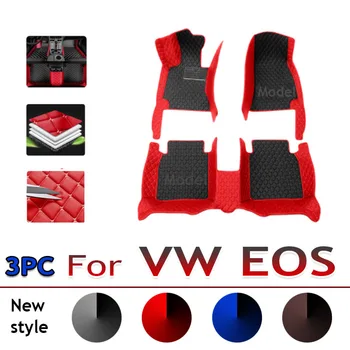 Автомобильные коврики для Volkswagen VW EOS 2005-2016 2006 2007 2008 2009 2010 2011 2012 Изготовленные на заказ автомобильные накладки для ног аксессуары для интерьера