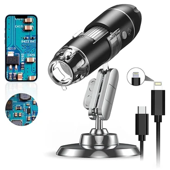 1 комплект Цифровая камера микроскопа USB 1440P HD Инспекционная камера 50X-1600X Карманные микроскопы с увеличением Портативные