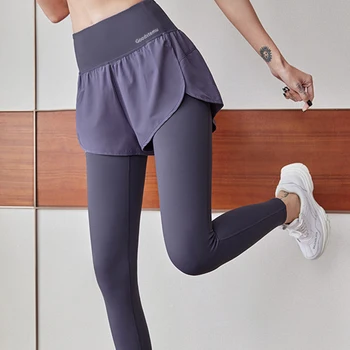 Goodstemu ™ Штаны для йоги Женские штаны для йоги с высокой талией и подъемом бедер эластичные обтягивающие спортивные штаны