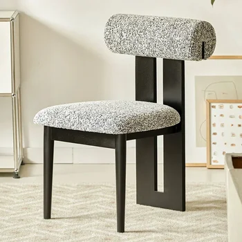 Подголовник Дизайн стула для гостиной Скандинавский стиль Элегантные минималистичные обеденные стулья Современная деревянная мягкая мебель Cadeiras