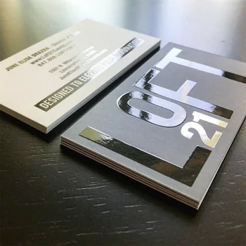 Индивидуальный продукт、Пользовательское имя печати Высококачественная темно-зеленая художественная бумага Толстая УФ-тисненая золотая фольга Толстая визитная карточка