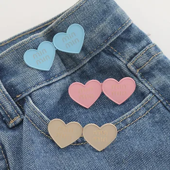 съемная металлическая кнопка затягивания талии в виде сердца для женщин юбка брюки регулируемая уменьшить талию затянуть брошь аксессуары для одежды