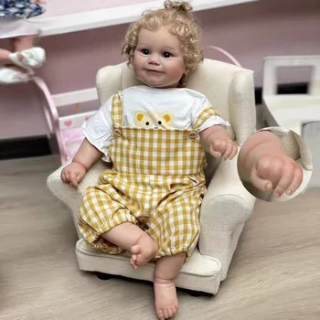 60 см Bebe Reborn Куклы Готовые 3D нарисованная кожа Реалистичная малышка Девочка Muñecas Куклы Мягкий силикон Reborn для детского подарка