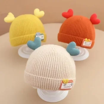 Шерстяная детская осенняя и зимняя супер милая детская шапочка для новорожденных шерстяная вязаная шапочка для новорожденных для мальчиков и девочек