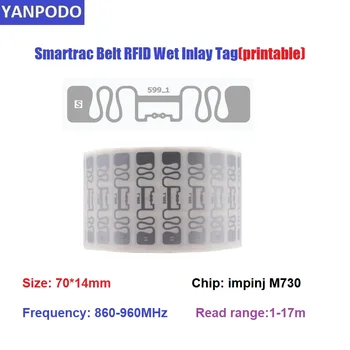 Yanpodo DogBone Belt UHF RFID Wet Inlay Sticker Tag Adhesive Smartrac Original IMPINJ M730 Chip 860-960 МГц для управления активами