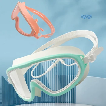 Профессиональные очки для плавания Детские очки для плавания с большой оправой Защита от запотевания Водонепроницаемые очки для плавания Очки для дайвинга для водных видов спорта
