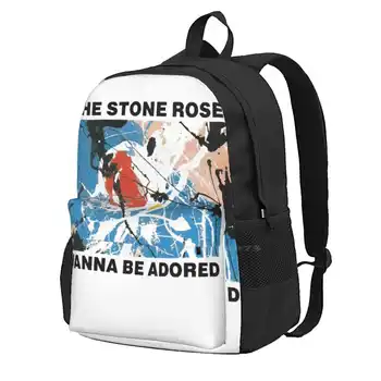 Light On Blue Модный ноутбук для путешествий Школьный рюкзак Сумка Камень Новые розы Группа Каменные розы Каменные розы Лимоны Камень