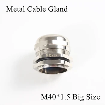 1 шт./лот M40 Металлический кабельный ввод IP68 Водонепроницаемый никелированный латунный соединительный ввод для электрического провода 22-30 мм M40 * 1,5 медного соединения