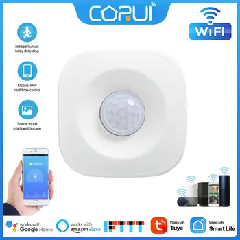 Tuya Wi-Fi Интеллектуальный инфракрасный детектор человека CoRui PIR Датчик движения тела Google Home IFTTT Assistant Casa Inteligent