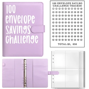 100 сберегательных задач книга с конвертами,папка с конвертами A5,с конвертами для наличных-сберегательные задачи прочный