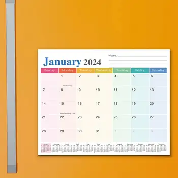Планировщик календаря для холодильника Планировщик магнитов на холодильник Оставайтесь организованными с магнитным календарем холодильника на 18 месяцев на 2024 год