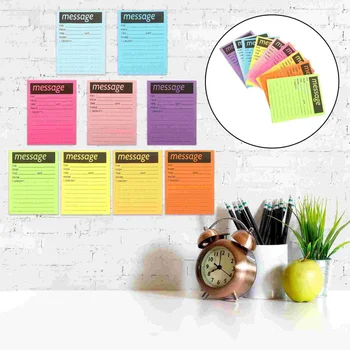 9 Книги Флуоресцентные стикеры для заметок Блокноты для ежедневного использования Цветные наклейки Многофункциональные сообщения Бытовая бумага Офисные телефоны