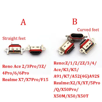 20-50 шт. USB-разъем для зарядки OPPO Reno Ace 2 2Z Z 3Z 4 3 6 Pro K3 K5 K7 A91 A92S Q Realme X X2 5 X50 X7 Док-порт зарядного устройства