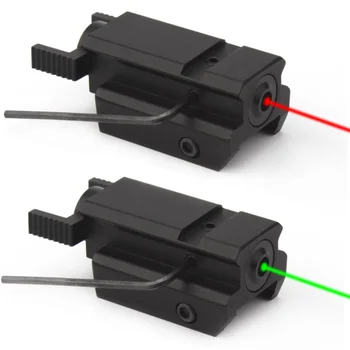 Тактический красно-зеленый лазерный прицел с 11-миллиметровым 20-миллиметровым рельсовым лазерным коллиматором Glock Laser Pointer
