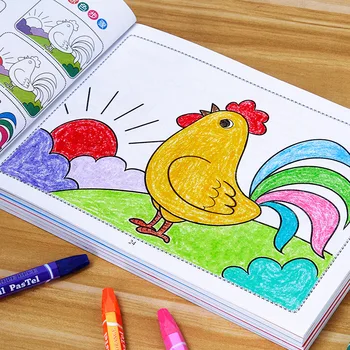 Детская книжка для рисования, Детская книжка-раскраска, Книжка-раскраска для граффити в детском саду от 2-3 до 6 лет, Книжка с картинками, Книжка с картинками