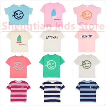 Предварительная продажа Wyn 2024SS Футболка с коротким рукавом для мальчиков Supre Fashion Детские топы для девочек Дизайнерская одежда Футболки для малышей