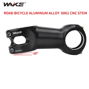  Wake Велосипед Руль Вынос Аксессуары для шоссейных велосипедов 31,8 мм Отрицательный 10-градусный алюминиевый сплав 90 мм Высокий подъем для езды на велосипеде