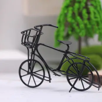 Iron Art Модель велосипеда Винтаж Черный Маленький Велосипед Миниатюры Симулятор Старомодная Коллекция Подарок