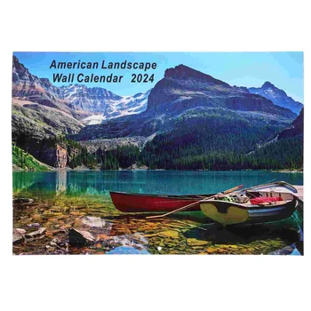 2024 Трансграничные европейские и американские английские пейзажи Фото Настенный календарь Бумажные датировки
