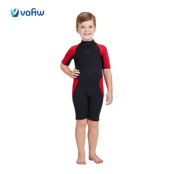 2 мм неопреновый водолазный костюм для мальчиков детский цельный гидрокостюм с коротким рукавом серфинг плавание водные виды спорта короткий теплый купальник