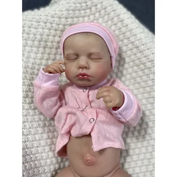 49 см Полностью виниловый силикон Тело Реборн Кукла Loulou Новорожденный Размер Кукла 3D Кожа Высокое Качество Подарок