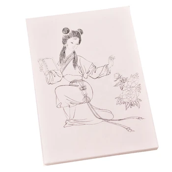 Скрупулезный рисунок Раскраска рукописи Баймяо Бумага для спелого риса Начинающие Китайская живопись Иероглифы Леди Линейный рисунок Практика рисования