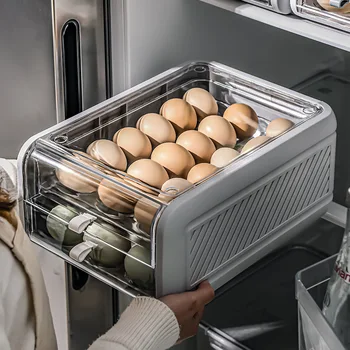 Многослойный пластиковый ящик в стиле Food Box Холодильник Коробка для хранения свежести для хранения куриных яиц