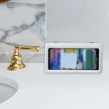 Водонепроницаемый держатель для телефона для душа Герметизация Чехол для телефона для душа Настенный чехол для мобильного телефона для душа Зеркало Ванная комната Стена Ванна