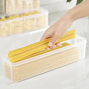  Контейнер для лапши Кухонное хранение продуктов Прямоугольная коробка для макарон большой емкости Шкаф для хранения свежих продуктов