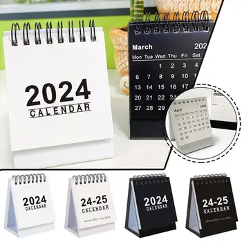 Kawaii Coil Настольный календарь на 2024-2025 гг. Ежемесячный ежедневник Список дел с симпатичным дизайном Идеальный организационный инструмент для дома и Q4P2